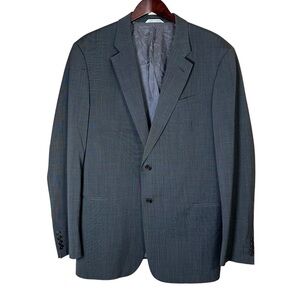 ARMANI COLLEZIONI Mens 46L Gray Blazer Suit Jacket Sports Coat Virgin Wool Blend